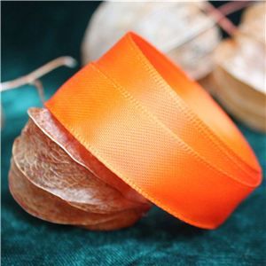 Halloween Ribbon - 15mm Satin Torrid Orange